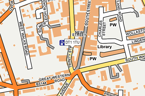DT1 1TU map - OS OpenMap – Local (Ordnance Survey)