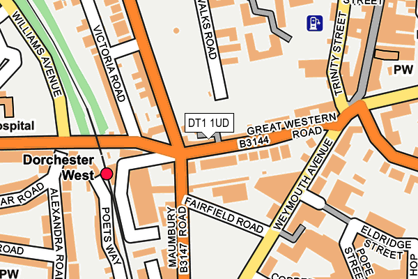 DT1 1UD map - OS OpenMap – Local (Ordnance Survey)