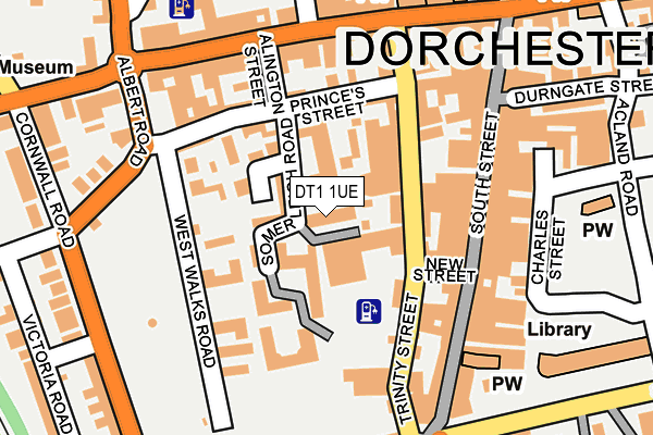 DT1 1UE map - OS OpenMap – Local (Ordnance Survey)