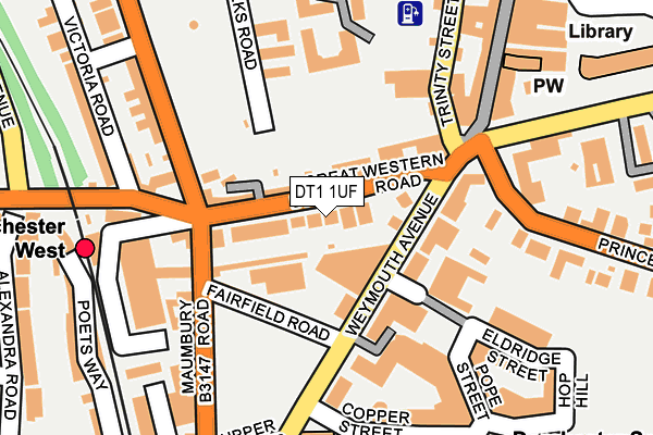 DT1 1UF map - OS OpenMap – Local (Ordnance Survey)