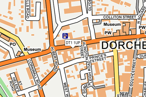 DT1 1UP map - OS OpenMap – Local (Ordnance Survey)