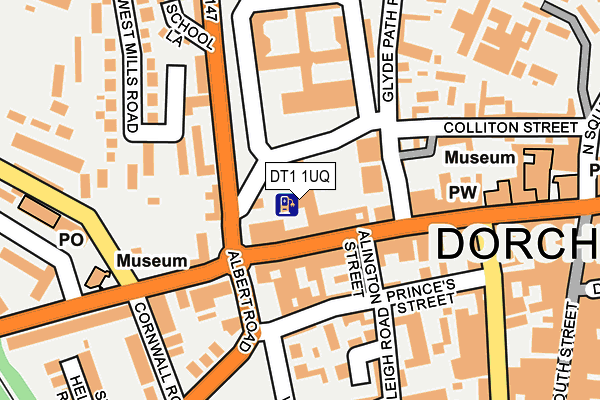 DT1 1UQ map - OS OpenMap – Local (Ordnance Survey)