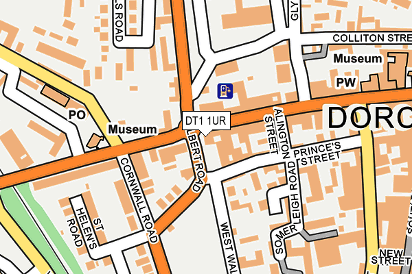DT1 1UR map - OS OpenMap – Local (Ordnance Survey)