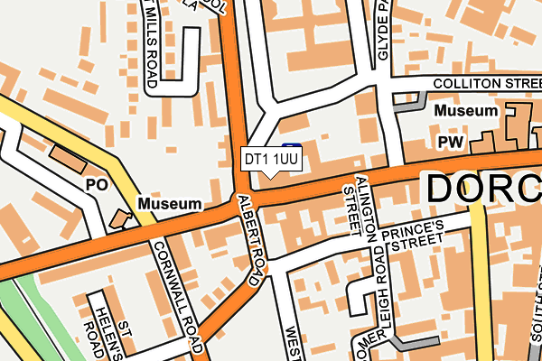 DT1 1UU map - OS OpenMap – Local (Ordnance Survey)