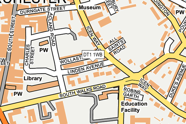 DT1 1WB map - OS OpenMap – Local (Ordnance Survey)