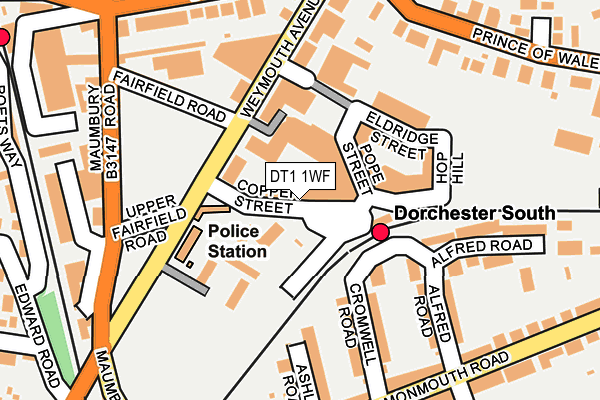 DT1 1WF map - OS OpenMap – Local (Ordnance Survey)