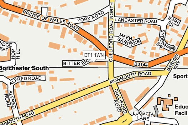 DT1 1WN map - OS OpenMap – Local (Ordnance Survey)