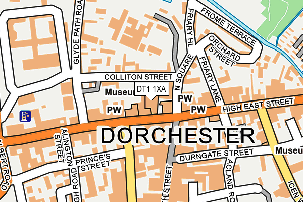DT1 1XA map - OS OpenMap – Local (Ordnance Survey)