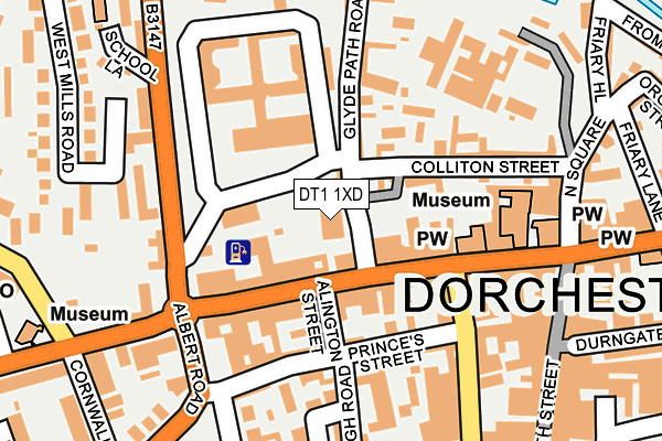 DT1 1XD map - OS OpenMap – Local (Ordnance Survey)