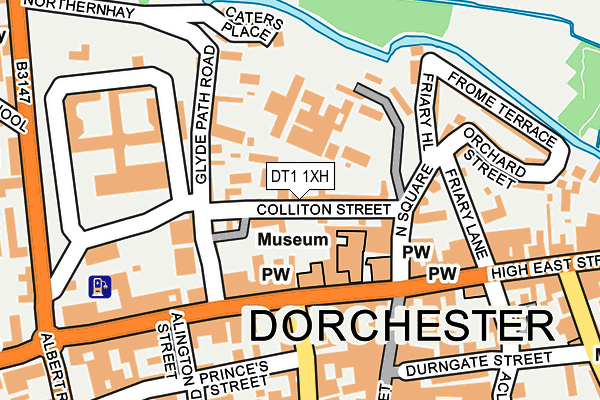 DT1 1XH map - OS OpenMap – Local (Ordnance Survey)