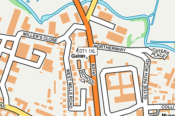 DT1 1XL map - OS OpenMap – Local (Ordnance Survey)