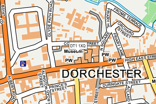DT1 1XQ map - OS OpenMap – Local (Ordnance Survey)