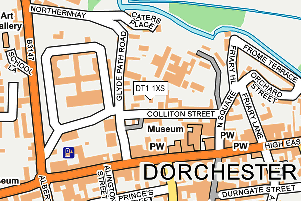 DT1 1XS map - OS OpenMap – Local (Ordnance Survey)