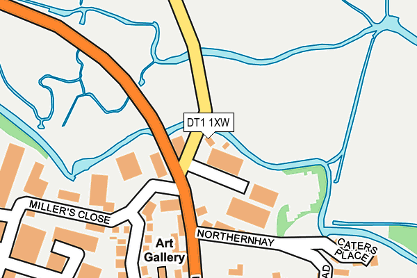 DT1 1XW map - OS OpenMap – Local (Ordnance Survey)