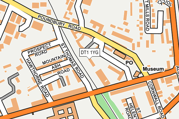 DT1 1YG map - OS OpenMap – Local (Ordnance Survey)