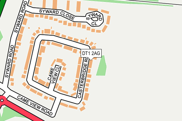 DT1 2AG map - OS OpenMap – Local (Ordnance Survey)