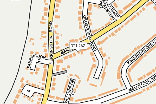 DT1 2AZ map - OS OpenMap – Local (Ordnance Survey)