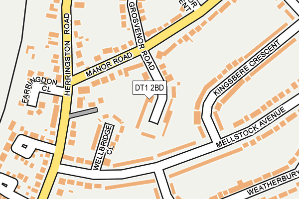 DT1 2BD map - OS OpenMap – Local (Ordnance Survey)