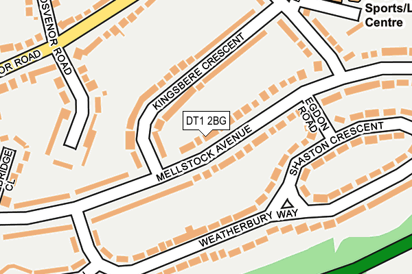 DT1 2BG map - OS OpenMap – Local (Ordnance Survey)
