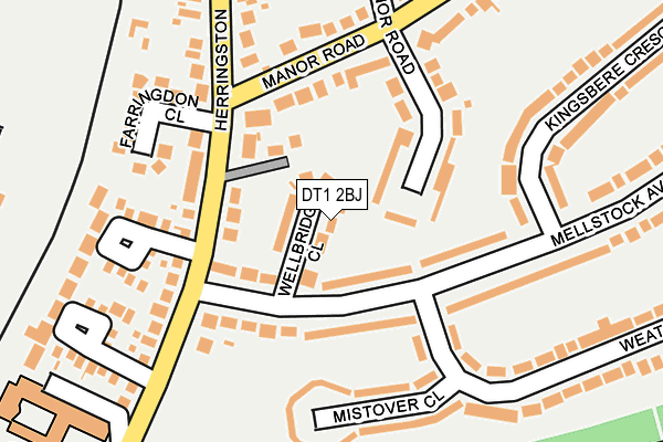 DT1 2BJ map - OS OpenMap – Local (Ordnance Survey)