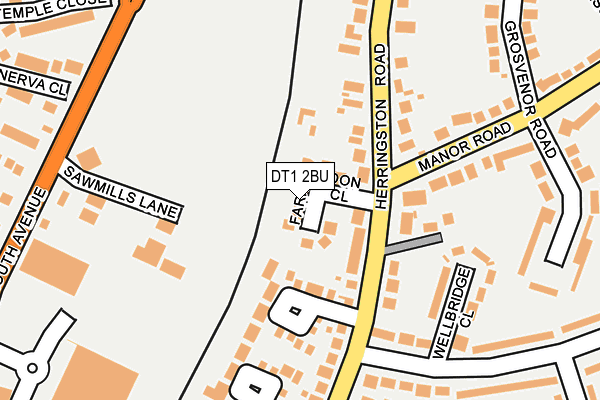 DT1 2BU map - OS OpenMap – Local (Ordnance Survey)