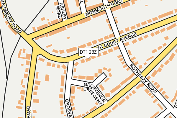 DT1 2BZ map - OS OpenMap – Local (Ordnance Survey)