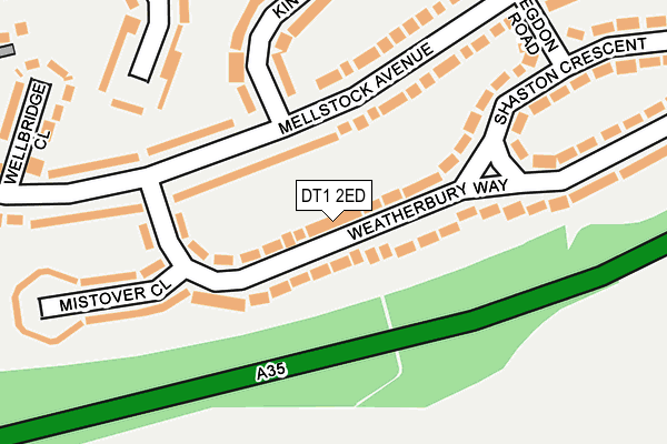 DT1 2ED map - OS OpenMap – Local (Ordnance Survey)