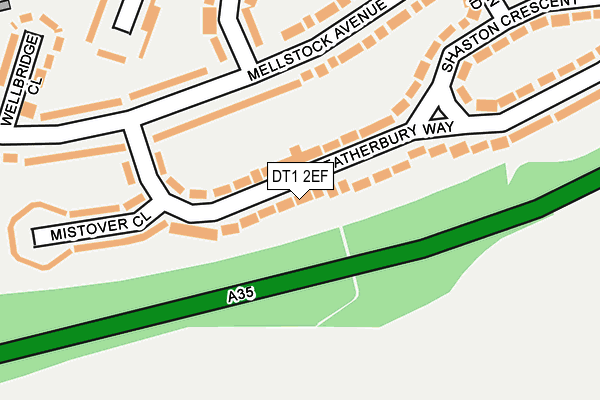 DT1 2EF map - OS OpenMap – Local (Ordnance Survey)