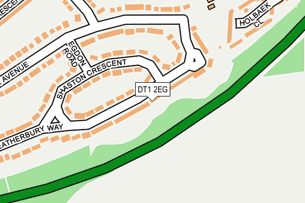 DT1 2EG map - OS OpenMap – Local (Ordnance Survey)