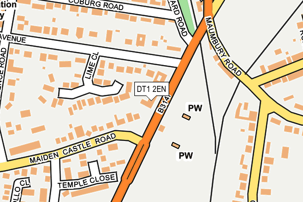 DT1 2EN map - OS OpenMap – Local (Ordnance Survey)