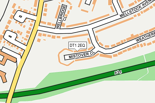 DT1 2EQ map - OS OpenMap – Local (Ordnance Survey)