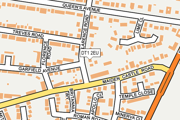 DT1 2EU map - OS OpenMap – Local (Ordnance Survey)
