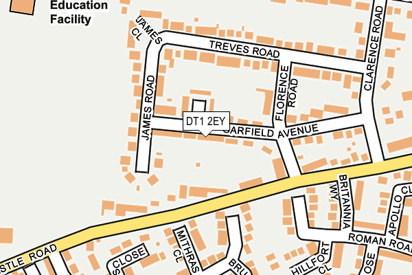 DT1 2EY map - OS OpenMap – Local (Ordnance Survey)