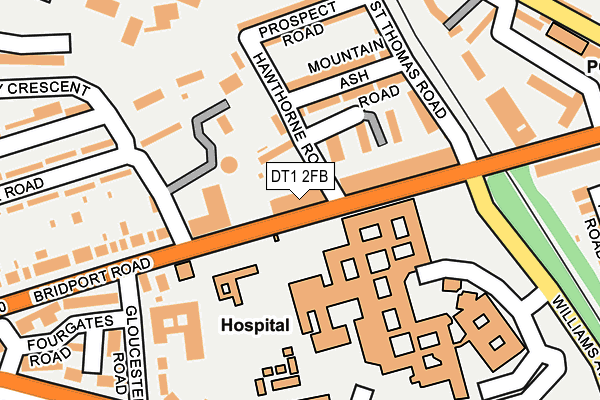 DT1 2FB map - OS OpenMap – Local (Ordnance Survey)