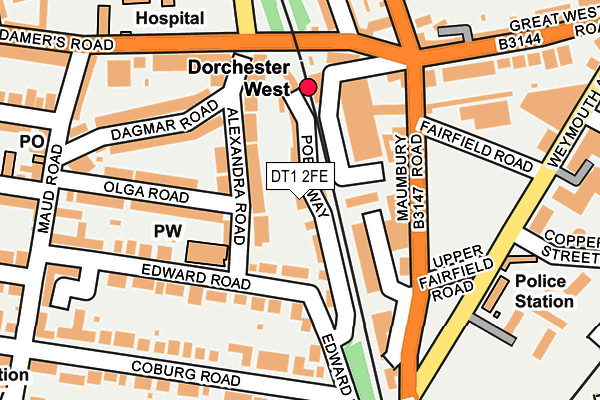 DT1 2FE map - OS OpenMap – Local (Ordnance Survey)