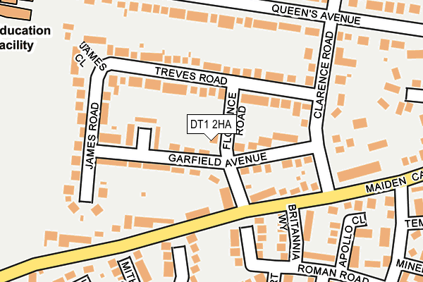 DT1 2HA map - OS OpenMap – Local (Ordnance Survey)