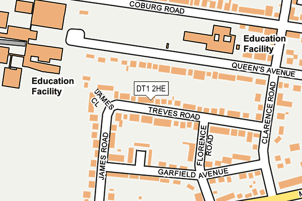 DT1 2HE map - OS OpenMap – Local (Ordnance Survey)