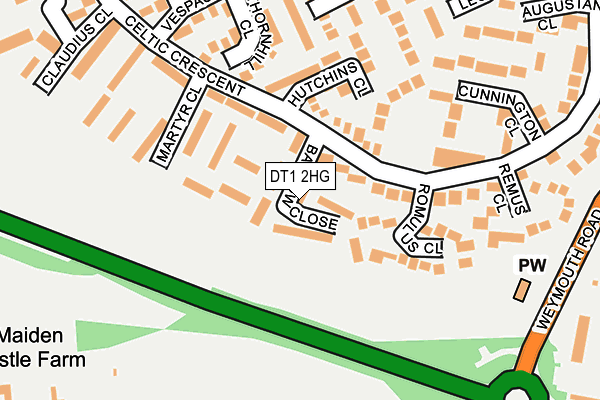 DT1 2HG map - OS OpenMap – Local (Ordnance Survey)