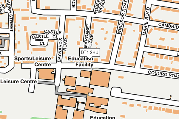 DT1 2HU map - OS OpenMap – Local (Ordnance Survey)