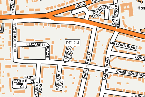 DT1 2JJ map - OS OpenMap – Local (Ordnance Survey)