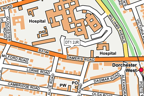 DT1 2JR map - OS OpenMap – Local (Ordnance Survey)