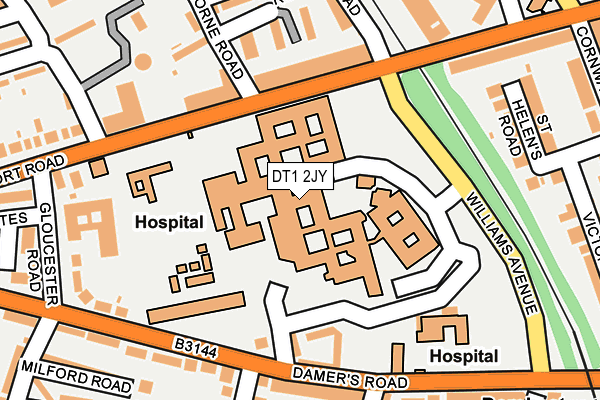 DT1 2JY map - OS OpenMap – Local (Ordnance Survey)