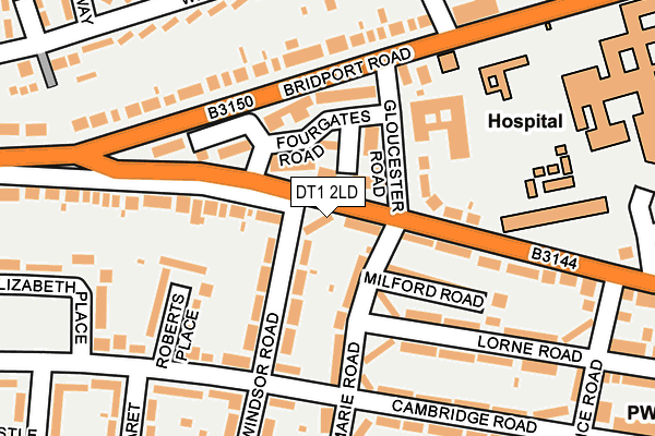 DT1 2LD map - OS OpenMap – Local (Ordnance Survey)