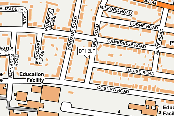 DT1 2LF map - OS OpenMap – Local (Ordnance Survey)