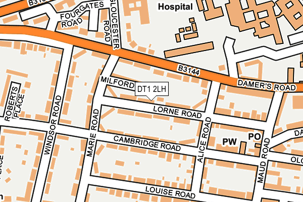 DT1 2LH map - OS OpenMap – Local (Ordnance Survey)