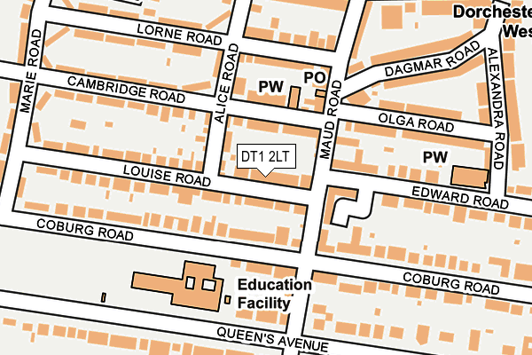 DT1 2LT map - OS OpenMap – Local (Ordnance Survey)