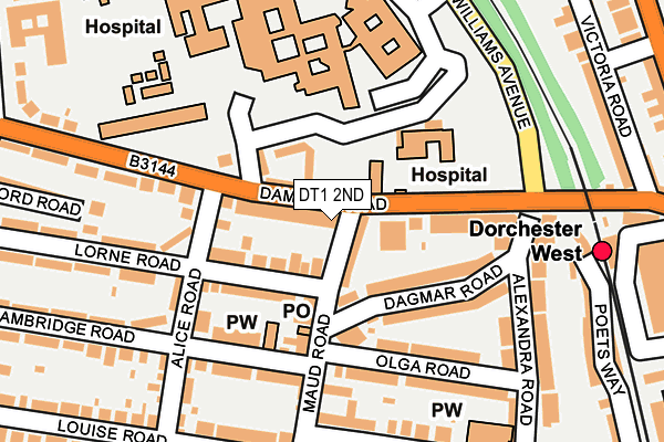 DT1 2ND map - OS OpenMap – Local (Ordnance Survey)