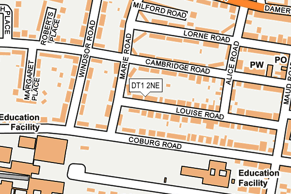 DT1 2NE map - OS OpenMap – Local (Ordnance Survey)