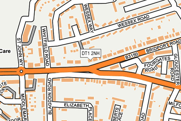 DT1 2NH map - OS OpenMap – Local (Ordnance Survey)