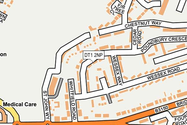 DT1 2NP map - OS OpenMap – Local (Ordnance Survey)